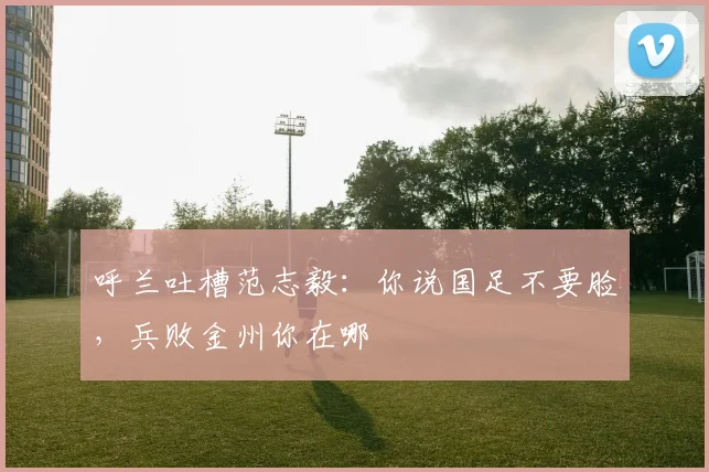 呼兰吐槽范志毅：你说国足不要脸，兵败金州你在哪